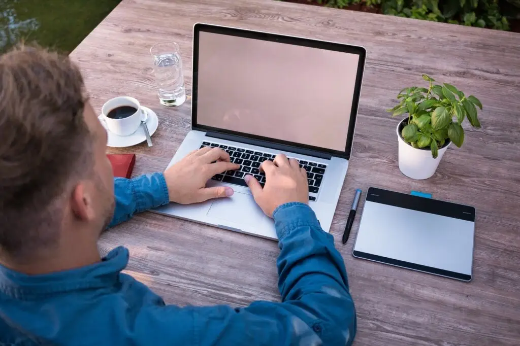 Man working at computer